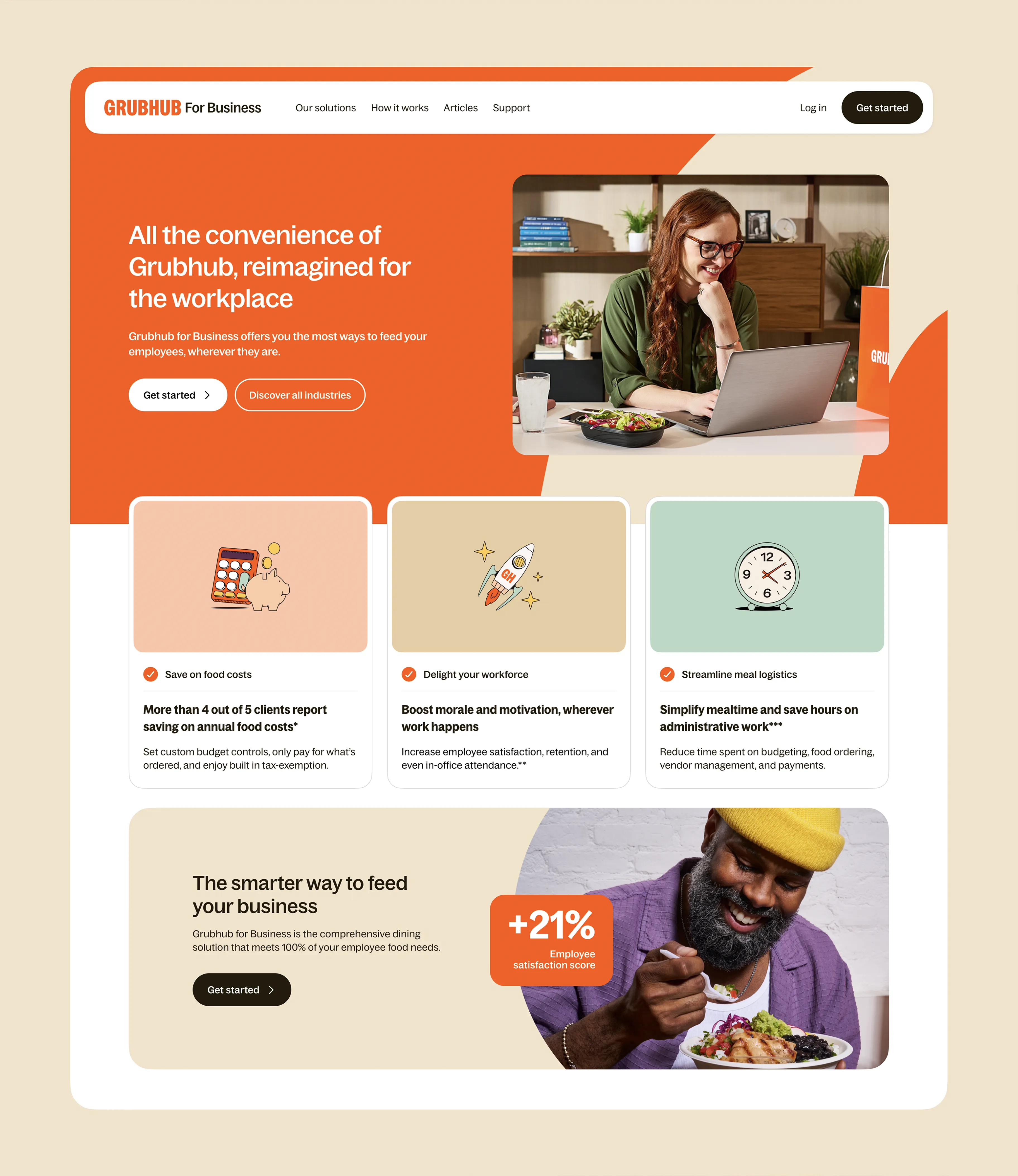Grubhub for Business — homepage